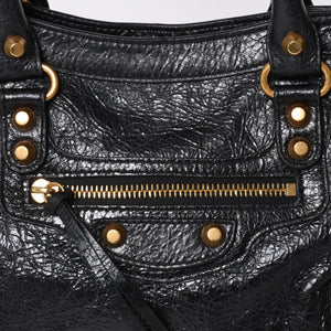 BALENCIAGA バレンシアガ ハンドバッグ バレンシアガ シティ 2WAY ショルダーバッグ ブラック レザー 811442 美品 中古 4a000692