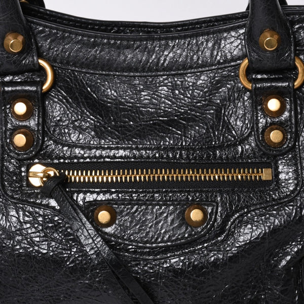 BALENCIAGA バレンシアガ ハンドバッグ バレンシアガ シティ 2WAY ショルダーバッグ ブラック レザー 811442 美品 中古 4a000692