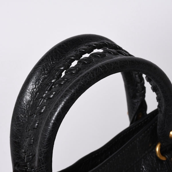BALENCIAGA バレンシアガ ハンドバッグ バレンシアガ シティ 2WAY ショルダーバッグ ブラック レザー 811442 美品 中古 4a000692