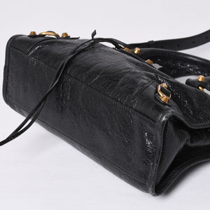 BALENCIAGA バレンシアガ ハンドバッグ バレンシアガ シティ 2WAY ショルダーバッグ ブラック レザー 811442 美品 中古 4a000692