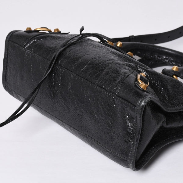 BALENCIAGA バレンシアガ ハンドバッグ バレンシアガ シティ 2WAY ショルダーバッグ ブラック レザー 811442 美品 中古 4a000692