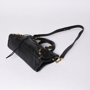 BALENCIAGA バレンシアガ ハンドバッグ バレンシアガ シティ 2WAY ショルダーバッグ ブラック レザー 811442 美品 中古 4a000692