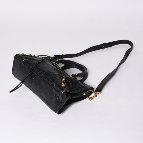BALENCIAGA バレンシアガ ハンドバッグ バレンシアガ シティ 2WAY ショルダーバッグ ブラック レザー 811442 美品 中古 4a000692
