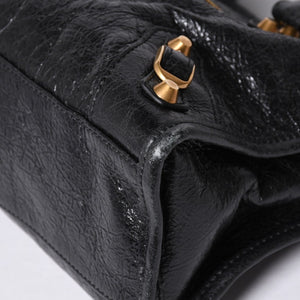 BALENCIAGA バレンシアガ ハンドバッグ バレンシアガ シティ 2WAY ショルダーバッグ ブラック レザー 811442 美品 中古 4a000692