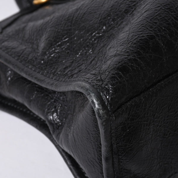 BALENCIAGA バレンシアガ ハンドバッグ バレンシアガ シティ 2WAY ショルダーバッグ ブラック レザー 811442 美品 中古 4a000692