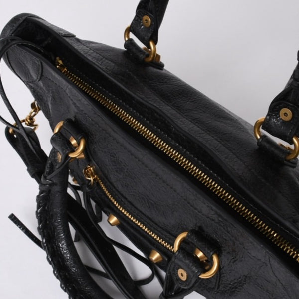 BALENCIAGA バレンシアガ ハンドバッグ バレンシアガ シティ 2WAY ショルダーバッグ ブラック レザー 811442 美品 中古 4a000692