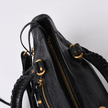 画像をギャラリービューアに読み込む, BALENCIAGA バレンシアガ ハンドバッグ バレンシアガ シティ 2WAY ショルダーバッグ ブラック レザー 811442 美品 中古 4a000692