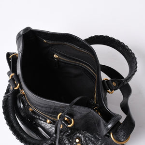 BALENCIAGA バレンシアガ ハンドバッグ バレンシアガ シティ 2WAY ショルダーバッグ ブラック レザー 811442 美品 中古 4a000692