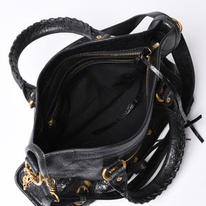 BALENCIAGA バレンシアガ ハンドバッグ バレンシアガ シティ 2WAY ショルダーバッグ ブラック レザー 811442 美品 中古 4a000692