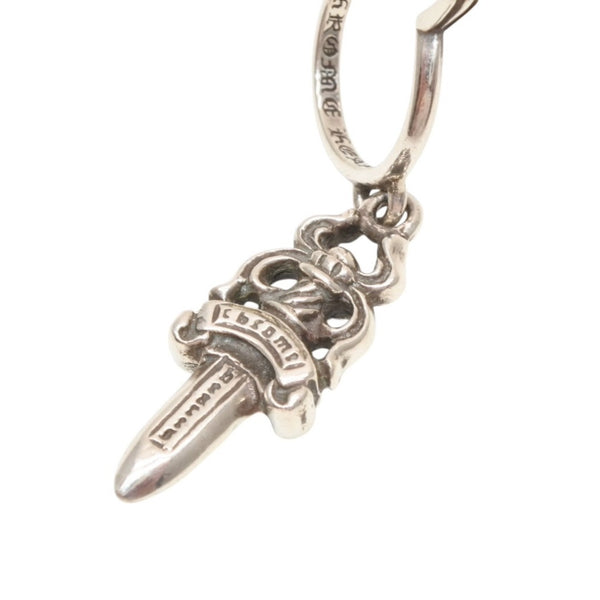 CHROME HEARTS No5 Dagger Hoop Earrings Weight 7.7g Silver 925 1989 Engraved Accessory Good Condition Used 4c068901