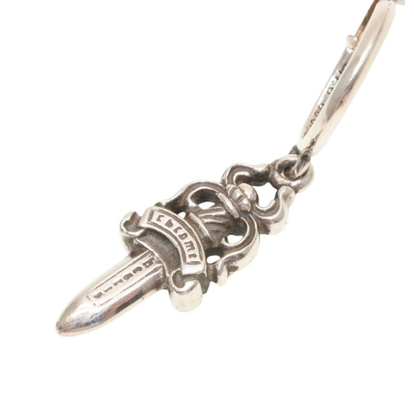 CHROME HEARTS No5 Dagger Hoop Earrings Weight 7.7g Silver 925 1989 Engraved Accessory Good Condition Used 4c068901