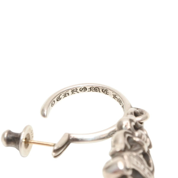 CHROME HEARTS No5 Dagger Hoop Earrings Weight 7.7g Silver 925 1989 Engraved Accessory Good Condition Used 4c068901