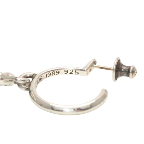 CHROME HEARTS No5 Dagger Hoop Earrings Weight 7.7g Silver 925 1989 Engraved Accessory Good Condition Used 4c068901