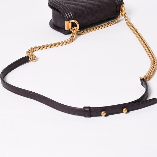 新品同様 CHANEL シャネル ボーイシャネル スモール チェーンショルダーバッグ AS3350 ランダム番台 ココマーク キャビアスキン 中古 4a009758