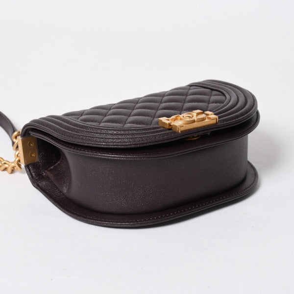 新品同様 CHANEL シャネル ボーイシャネル スモール チェーンショルダーバッグ AS3350 ランダム番台 ココマーク キャビアスキン 中古 4a009758