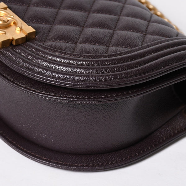 新品同様 CHANEL シャネル ボーイシャネル スモール チェーンショルダーバッグ AS3350 ランダム番台 ココマーク キャビアスキン 中古 4a009758