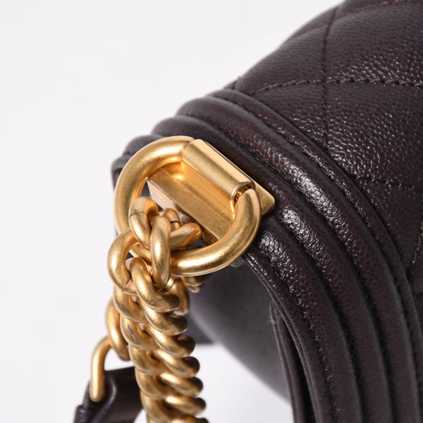 新品同様 CHANEL シャネル ボーイシャネル スモール チェーンショルダーバッグ AS3350 ランダム番台 ココマーク キャビアスキン 中古 4a009758