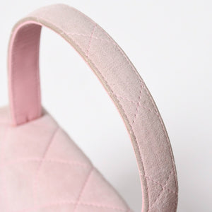 CHANEL シャネル トップハンドル ハンドバッグ 4番台 ココマーク スウェード レザー パステルピンク シルバー金具 美品 中古 4a010014