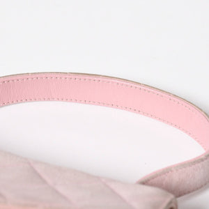 CHANEL シャネル トップハンドル ハンドバッグ 4番台 ココマーク スウェード レザー パステルピンク シルバー金具 美品 中古 4a010014
