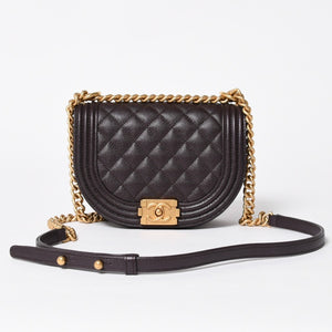 新品同様 CHANEL シャネル ボーイシャネル スモール チェーンショルダーバッグ AS3350 ランダム番台 ココマーク キャビアスキン 中古 4a009758