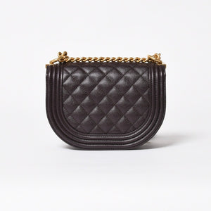 新品同様 CHANEL シャネル ボーイシャネル スモール チェーンショルダーバッグ AS3350 ランダム番台 ココマーク キャビアスキン 中古 4a009758
