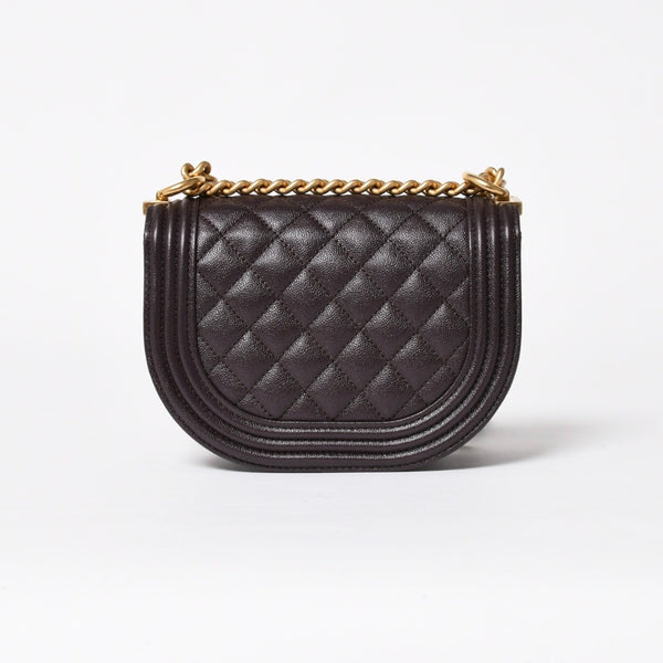 新品同様 CHANEL シャネル ボーイシャネル スモール チェーンショルダーバッグ AS3350 ランダム番台 ココマーク キャビアスキン 中古 4a009758