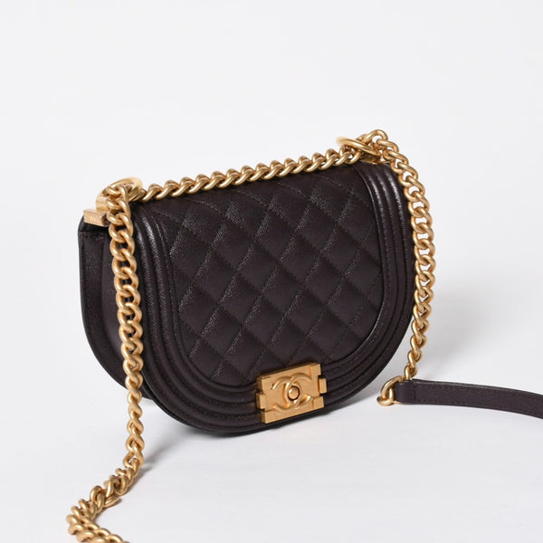 新品同様 CHANEL シャネル ボーイシャネル スモール チェーンショルダーバッグ AS3350 ランダム番台 ココマーク キャビアスキン 中古 4a009758
