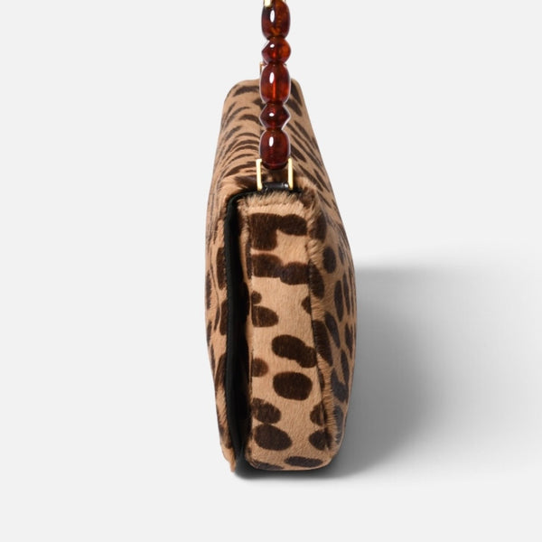 Very Good Condition Christian Dior Haraco One Shoulder Bag MA-0020 Maris Pearl Leopard Galliano Period Used 4a009707