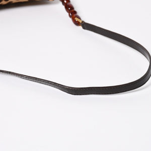Very Good Condition Christian Dior Haraco One Shoulder Bag MA-0020 Maris Pearl Leopard Galliano Period Used 4a009707