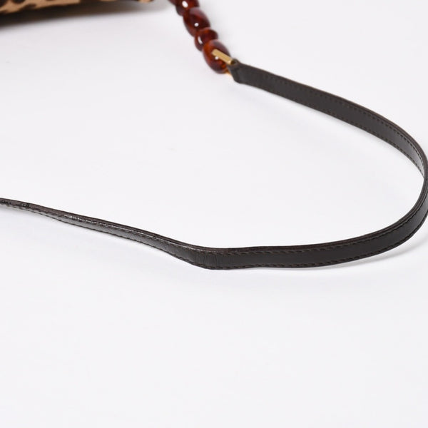 Very Good Condition Christian Dior Haraco One Shoulder Bag MA-0020 Maris Pearl Leopard Galliano Period Used 4a009707