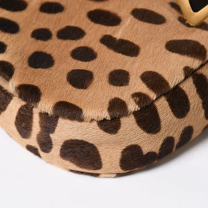 Very Good Condition Christian Dior Haraco One Shoulder Bag MA-0020 Maris Pearl Leopard Galliano Period Used 4a009707