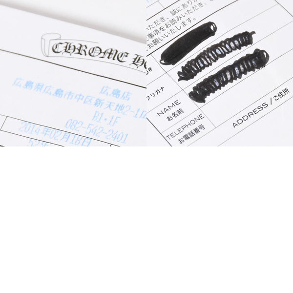 CHROME HEARTS クロムハーツ WAVE CROSS BTN ウェーブ クロスボールボタン レザーウォレット 長財布 ダガー ブラック 美品 中古 4a009608