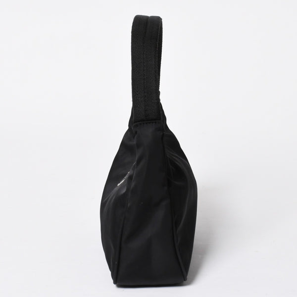 PRADA プラダ ホーボー ハンドバッグ MV515 トライアングルロゴ 三角ロゴプレート ナイロン ブラック 美品 中古 4a009691