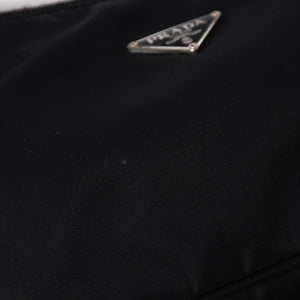 PRADA プラダ ホーボー ハンドバッグ MV515 トライアングルロゴ 三角ロゴプレート ナイロン ブラック 美品 中古 4a009691