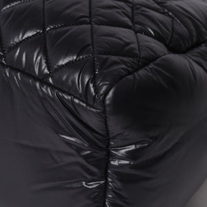 新品同様品 CHANEL シャネル コココクーン キルティング ハンドバッグ ミニ ボストンバッグ16番台 A48619 ブラック ナイロン 中古 4a010050
