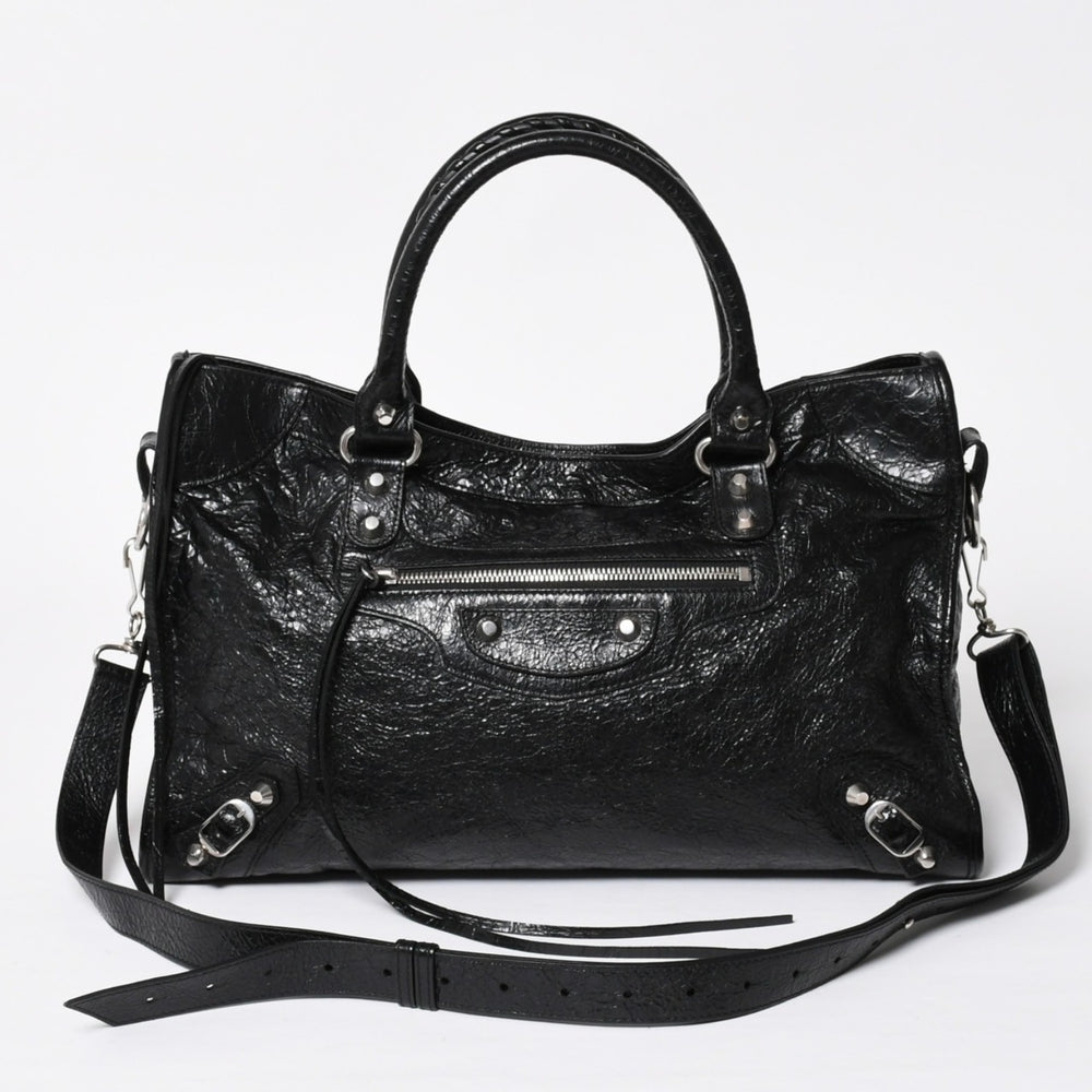 Very Good Condition BALENCIAGA Balenciaga 2WAY Handbag Shoulder Bag Le City Lambskin 823058 Used 4a009610