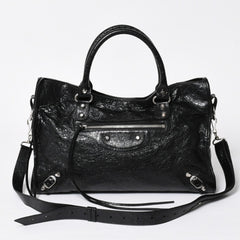 Very Good Condition BALENCIAGA Balenciaga 2WAY Handbag Shoulder Bag Le City Lambskin 823058 Used 4a009610