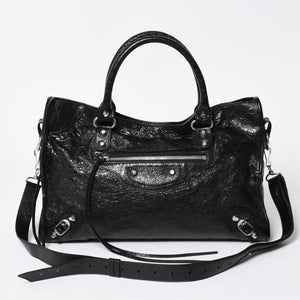 Very Good Condition BALENCIAGA Balenciaga 2WAY Handbag Shoulder Bag Le City Lambskin 823058 Used 4a009610