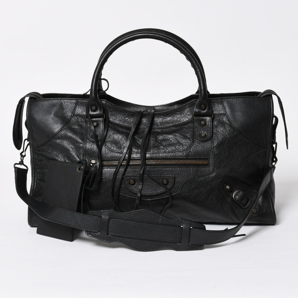 Very Good Condition BALENCIGA Balenciaga The Part Time 2WAY Handbag Shoulder Bag 168028 Black Used 4a009617