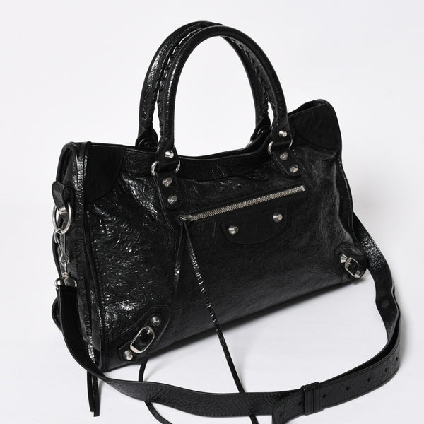 Very Good Condition BALENCIAGA Balenciaga 2WAY Handbag Shoulder Bag Le City Lambskin 823058 Used 4a009610