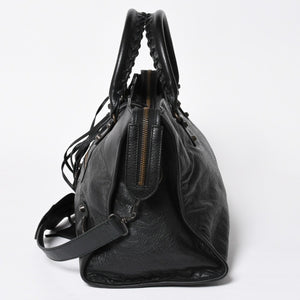 Very Good Condition BALENCIGA Balenciaga The Part Time 2WAY Handbag Shoulder Bag 168028 Black Used 4a009617