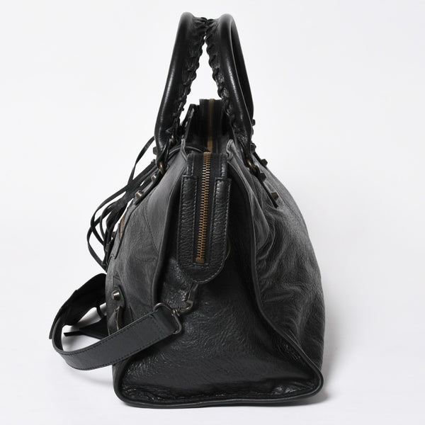 Very Good Condition BALENCIGA Balenciaga The Part Time 2WAY Handbag Shoulder Bag 168028 Black Used 4a009617