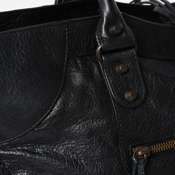 Very Good Condition BALENCIGA Balenciaga The Part Time 2WAY Handbag Shoulder Bag 168028 Black Used 4a009617