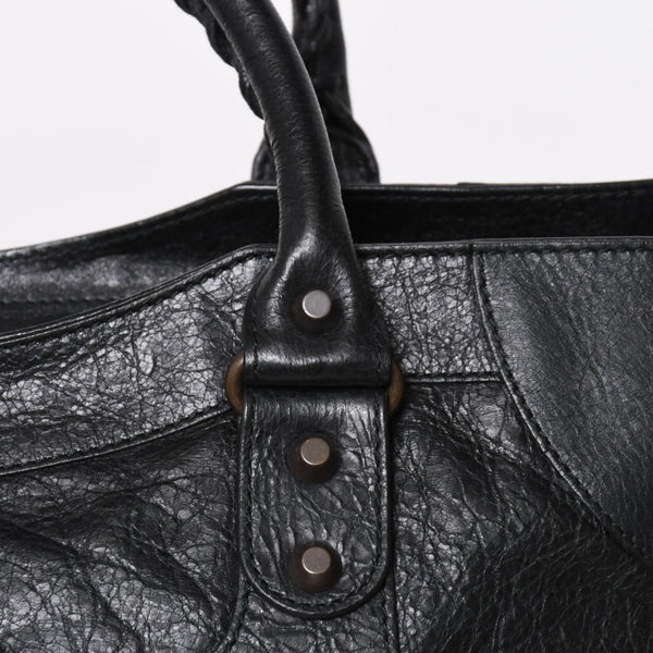 Very Good Condition BALENCIGA Balenciaga The Part Time 2WAY Handbag Shoulder Bag 168028 Black Used 4a009617