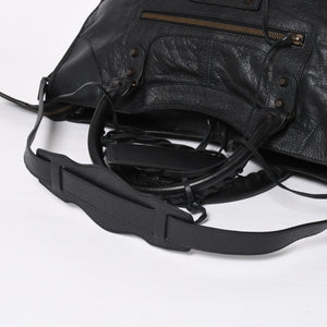 Very Good Condition BALENCIGA Balenciaga The Part Time 2WAY Handbag Shoulder Bag 168028 Black Used 4a009617