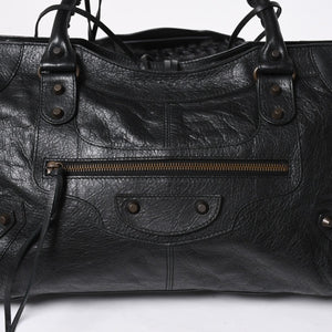 Very Good Condition BALENCIGA Balenciaga The Part Time 2WAY Handbag Shoulder Bag 168028 Black Used 4a009617