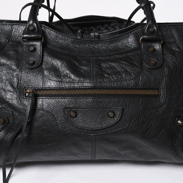 Very Good Condition BALENCIGA Balenciaga The Part Time 2WAY Handbag Shoulder Bag 168028 Black Used 4a009617