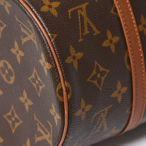 Very Good Condition LOUIS VUITTON Papillon 30 GM Handbag M51365 Monogram Gold Hardware Old Model Cylindrical Used 4a009613