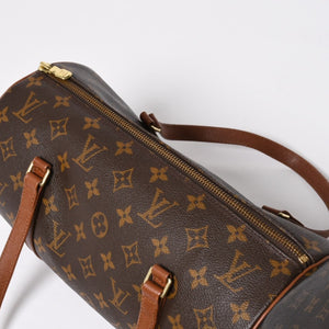 Very Good Condition LOUIS VUITTON Papillon 30 GM Handbag M51365 Monogram Gold Hardware Old Model Cylindrical Used 4a009613