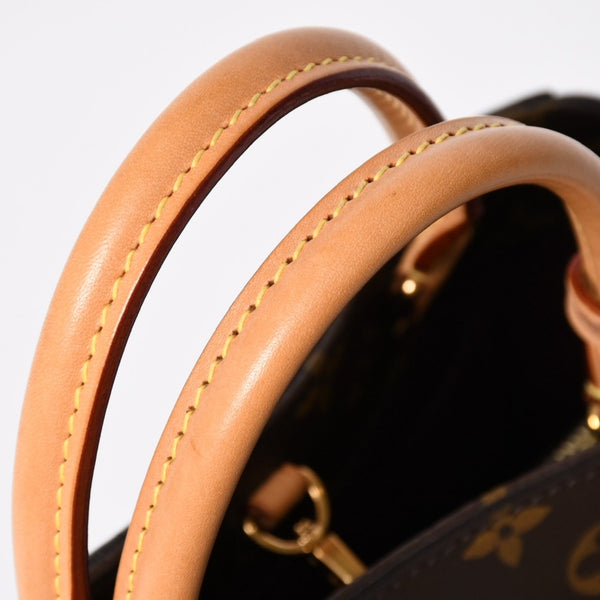極美品 LOUIS VUITTON ルイヴィトン モンテーニュBB モノグラム ハンドバッグ ショルダーバッグ M41055 ブラウン 中古 4a009614